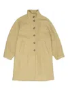Bimba Y Lola Bouclé Buttoned Coat In Neutral