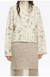 Bimba Y Lola High-neck Speckled Sweater In Neutral