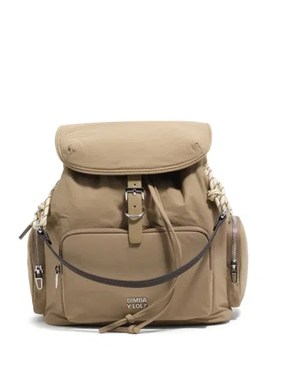 Bimba Y Lola Buckle-fastening Drawstring Backpack In Brown