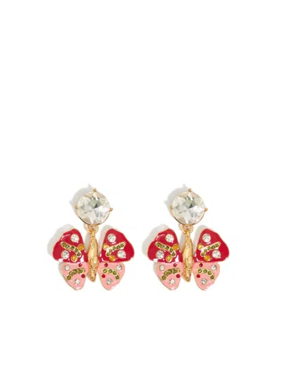 Bimba Y Lola Butterfly Earrings In Gold