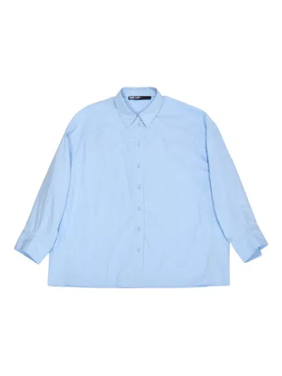 Bimba Y Lola Button-down Cotton Shirt In Blue