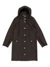 Bimba Y Lola Button Hooded Trench In Black