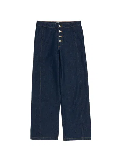 Bimba Y Lola Button Trousers In Blue