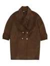 Bimba Y Lola Buttoned Coat In Brown