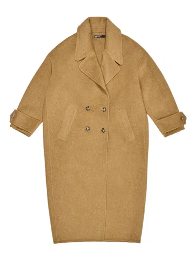Bimba Y Lola Buttoned Coat In Brown