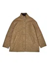 Bimba Y Lola Buttoned Collar Coat In Brown