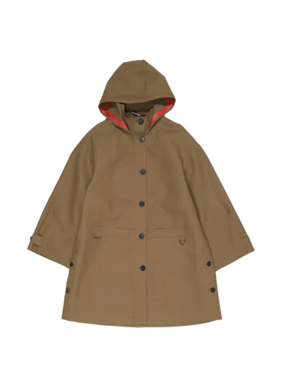 Bimba Y Lola Buttoned Hooded Coat In Green