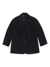 Bimba Y Lola Buttoned Long-sleeved Blazer In Black