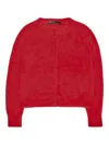 Bimba Y Lola Buttoned Scoop-neck Cardigan In Red