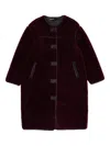 Bimba Y Lola Buttoned Trim Coat In Red