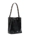 Bimba Y Lola Carlino Studded Leather Shoulder Bag In Black