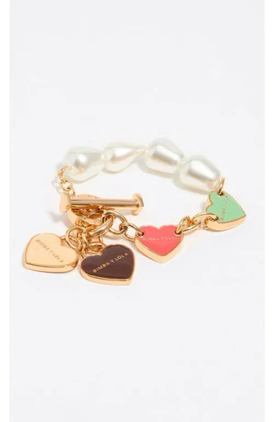 BIMBA Y LOLA BIMBA Y LOLA CHAIN HEART LOGOS BRACELET