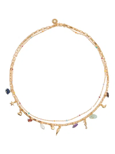 Bimba Y Lola Charm-embellished Necklace In Gold