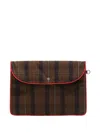 Bimba Y Lola Check-plaid Laptop Case In Brown