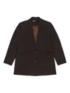 Bimba Y Lola Checked Tailored Jacket In Brown