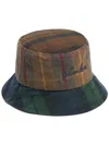 Bimba Y Lola Checked Cotton Bucket Hat In 蓝色