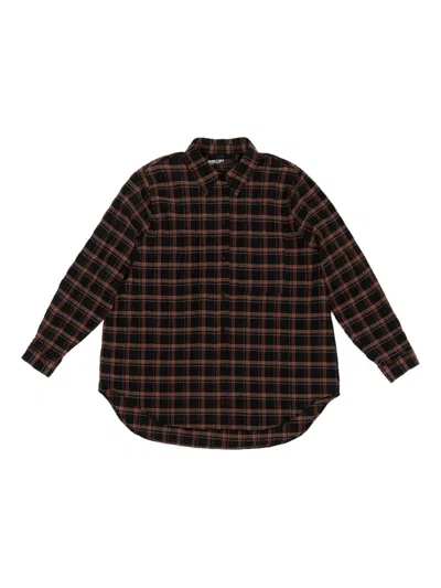 Bimba Y Lola Checked Cotton Shirt In Brown