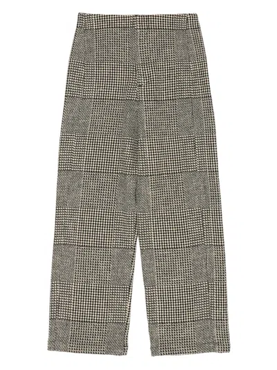 Bimba Y Lola Checked Trousers In Brown