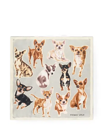Bimba Y Lola Chihuahuas Grey Scarf