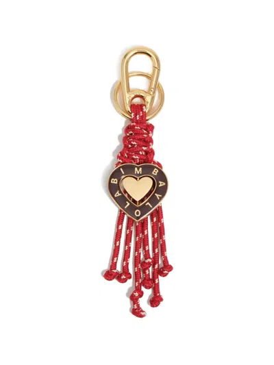 Bimba Y Lola Chocolate Heart Cables-details Keyring In Multi