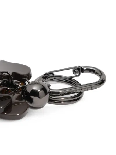 Bimba Y Lola Chocolate Resin Hearts Keyring In Black