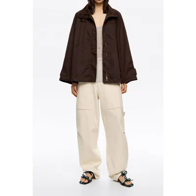 Bimba Y Lola Coated A-line Trench In Brown
