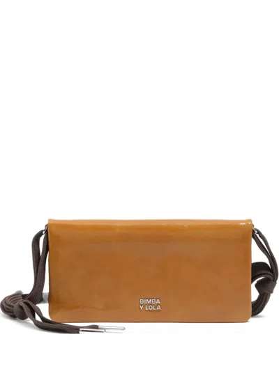 Bimba Y Lola Coated Leather Mini Bag In Brown