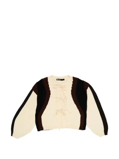 Bimba Y Lola Colour-block Cardigan In Neutral