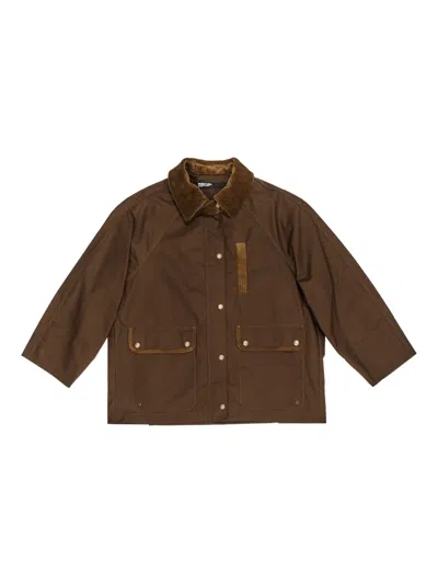 Bimba Y Lola Corduroy-collar Cotton Jacket In Brown