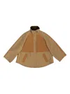 Bimba Y Lola Corduroy-collar Zip-up Jacket In Brown
