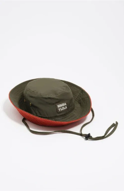 Bimba Y Lola Logo-patch Corduroy-trimmed Hat In Green