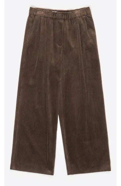 Bimba Y Lola Corduroy Jogger Trousers In Brown
