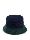 Bimba Y Lola Corduroy Two-tone Bucket Hat In Blue