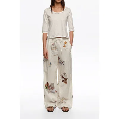 Bimba Y Lola Cotton Jogger Trousers In White