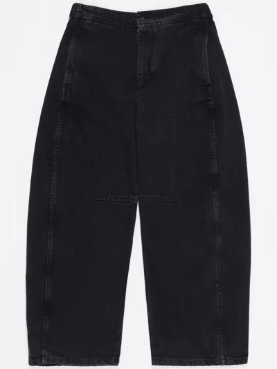 Bimba Y Lola Cotton Tapered Trousers In Black