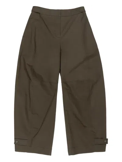 Bimba Y Lola Cotton Trousers In Brown