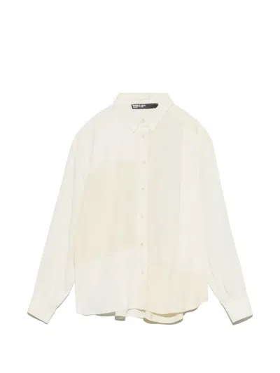 Bimba Y Lola Cream Patchwork Straight Shirt In Neutral