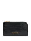 Bimba Y Lola Crocodile-effect Wallet In Black