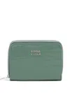 Bimba Y Lola Crocodile-effect Zip-around Wallet In Green
