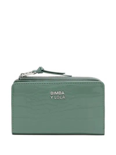 Bimba Y Lola Crocodile-effect Zip-around Wallet In Green