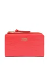Bimba Y Lola Crocodile-effect Zip-around Wallet In Red