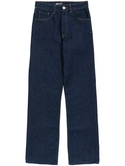 Bimba Y Lola Cropped Straight-leg Jeans In Blue