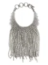 Bimba Y Lola Crystal-embellished Chain-link Necklace In Silver