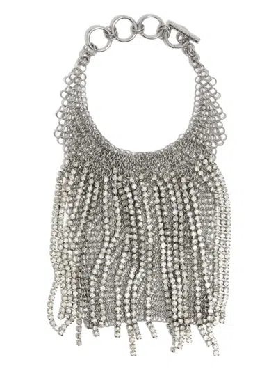 Bimba Y Lola Crystal-embellished Chain-link Necklace In Metallic