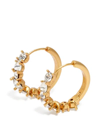 Bimba Y Lola Crystal-embellished Hoop Earrings In Gold