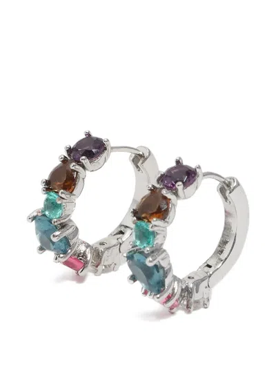 Bimba Y Lola Crystal-embellished Hoop Earrings In Multi