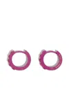 Bimba Y Lola Crystal-embellished Hoop Earrings In Purple