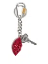 Bimba Y Lola Crystal-embellishment Lip-pendant Keyring In Metallic