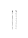 Bimba Y Lola Crystal-heart Earrings In Silver