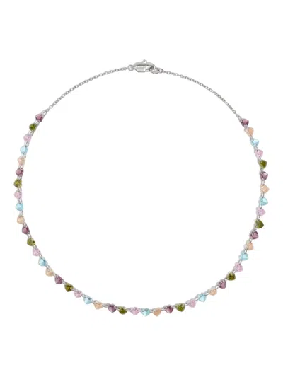 Bimba Y Lola Crystal-heart Necklace In Multi